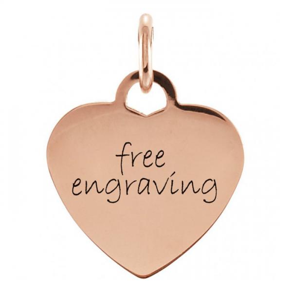 Lovely Small Engravable Heart Pendant Gold | My bridal Ring